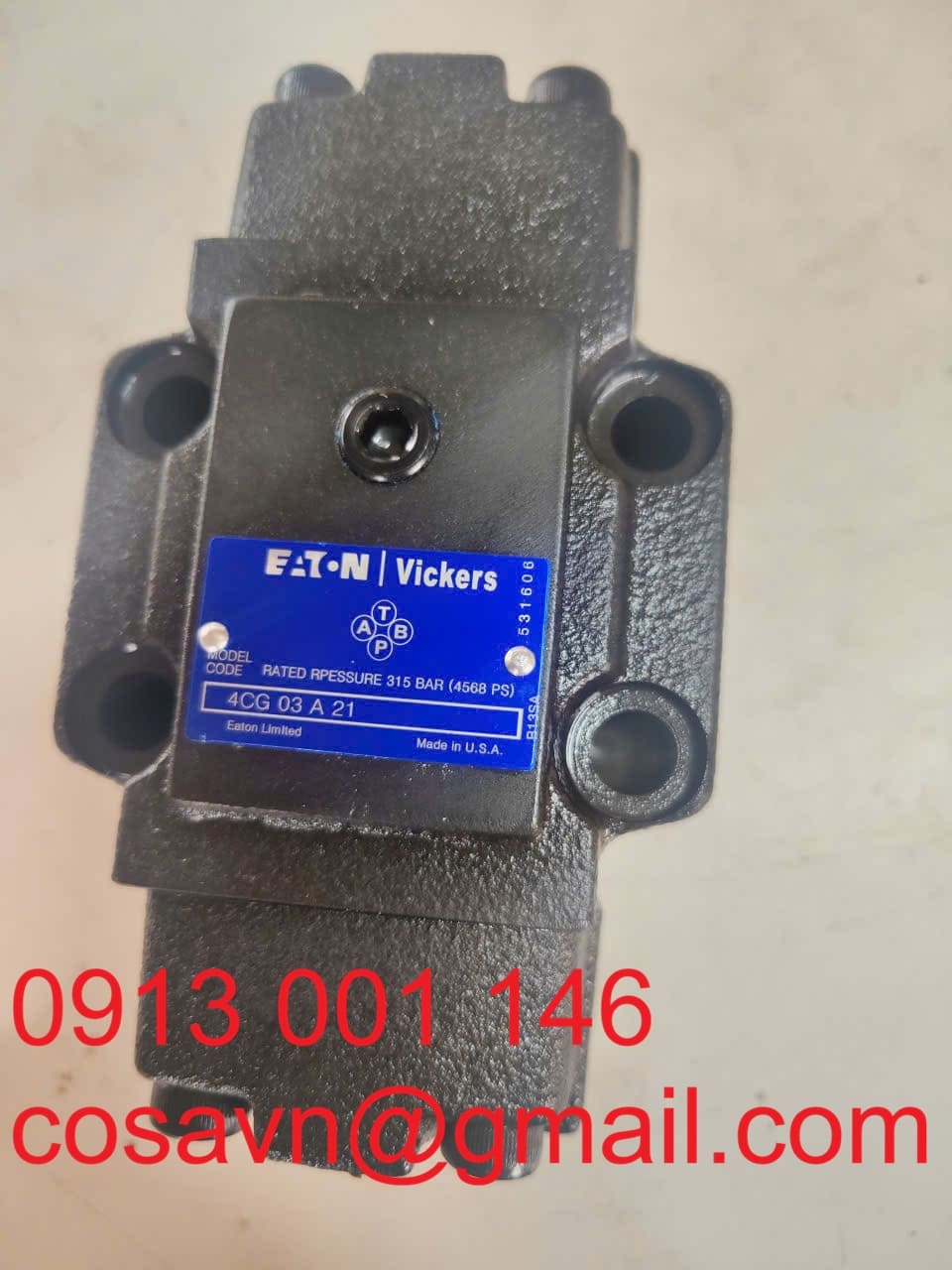 Eaton Van một chiều có điều khiển (Pilot Operated Check Valve) Vickers 4CG-03-A-21 4CG-03-A-21